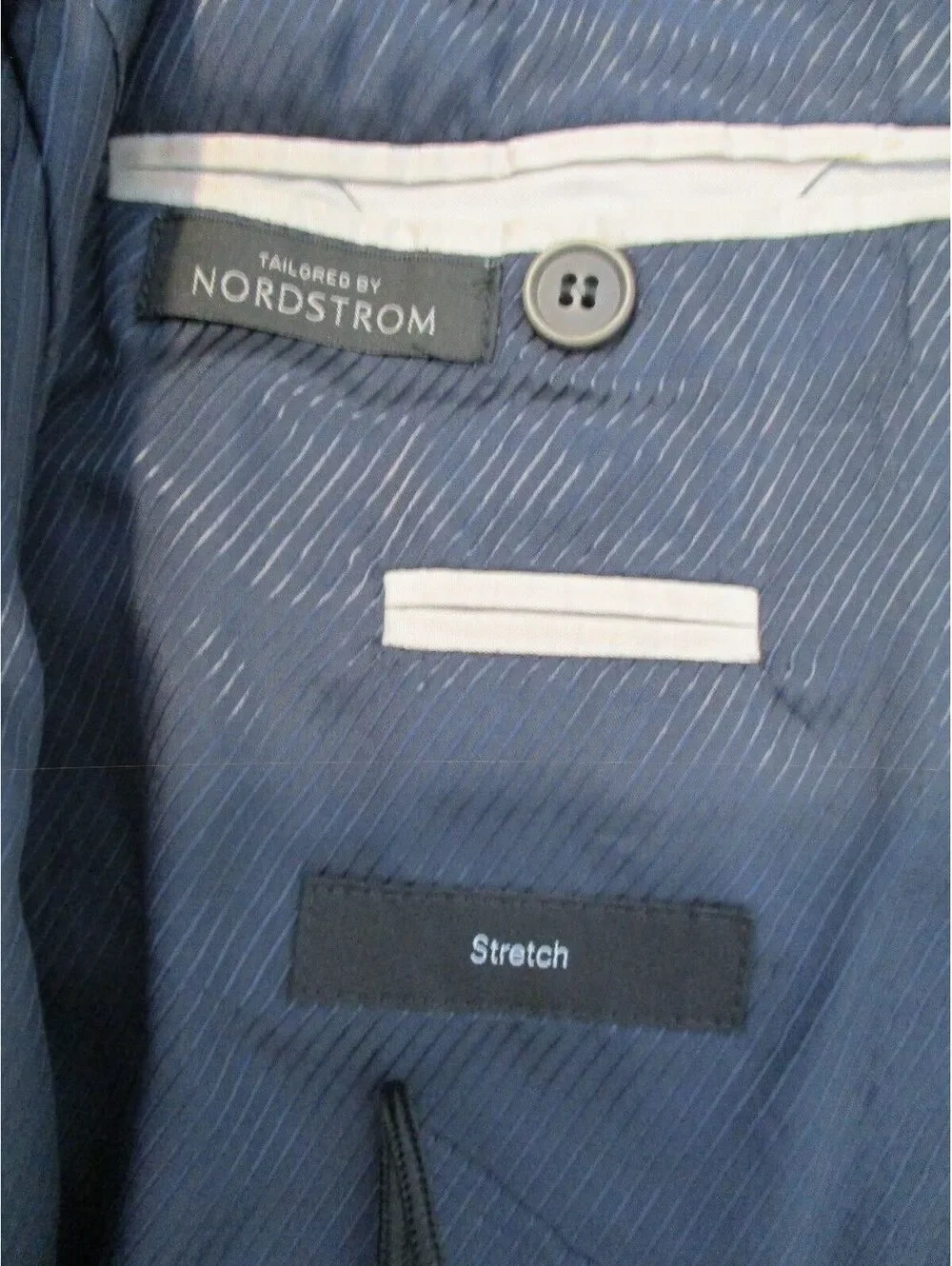Hugo Boss Navy Blue Stretch Suit Jacket Tailored by Nordstrom Size 40R